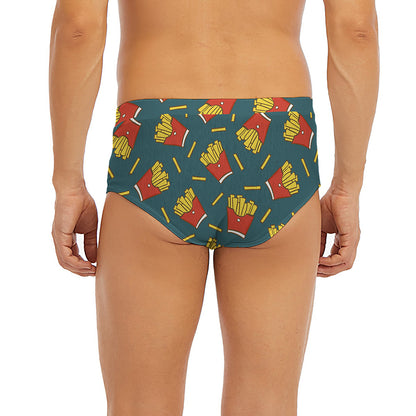 Doodle French Fries Pattern Print Men's Briefs