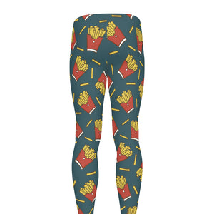 Doodle French Fries Pattern Print Men's leggings