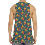 Doodle French Fries Pattern Print Men's Muscle Tank Top