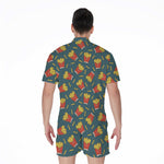 Doodle French Fries Pattern Print Men's Rompers