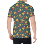 Doodle French Fries Pattern Print Men's Shirt