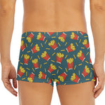 Doodle French Fries Pattern Print Men's Short Boxer Briefs