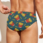Doodle French Fries Pattern Print Men's Swim Briefs