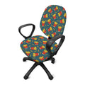 Doodle French Fries Pattern Print Office Chair Cover