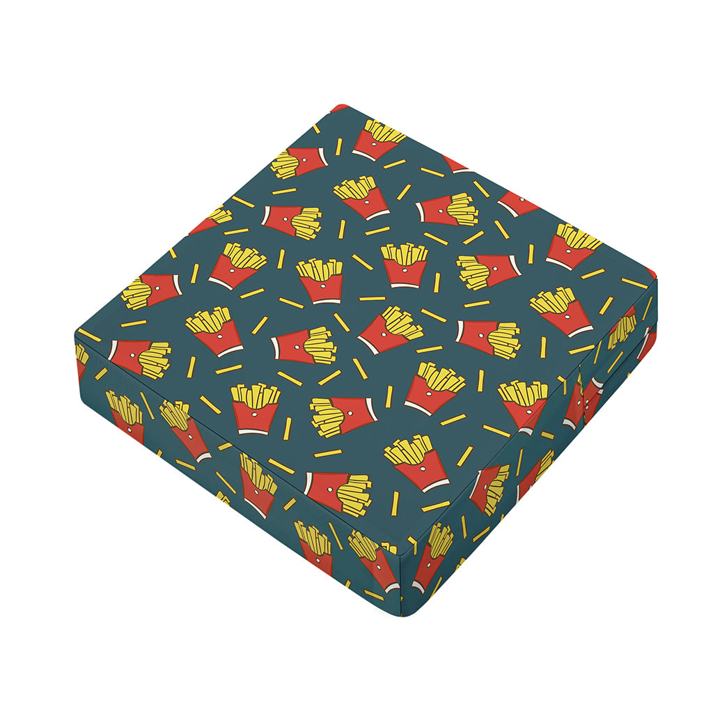 Doodle French Fries Pattern Print Outdoor Seat Cushion Cover
