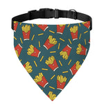 Doodle French Fries Pattern Print Over The Collar Dog Bandana