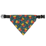 Doodle French Fries Pattern Print Over The Collar Dog Bandana