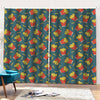 Doodle French Fries Pattern Print Pencil Pleat Curtains