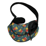 Doodle French Fries Pattern Print Pet Sling Carrier