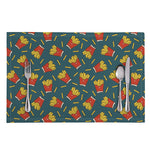 Doodle French Fries Pattern Print Placemat