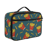 Doodle French Fries Pattern Print Portable Lunch Bag