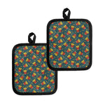 Doodle French Fries Pattern Print Pot Holders
