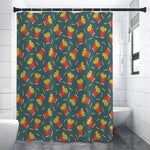Doodle French Fries Pattern Print Premium Shower Curtain
