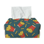 Doodle French Fries Pattern Print Rectangle Tissue Box Cover