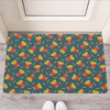 Doodle French Fries Pattern Print Rubber Doormat