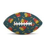 Doodle French Fries Pattern Print Rugby Ball