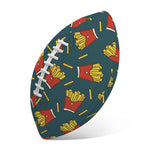Doodle French Fries Pattern Print Rugby Ball