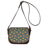 Doodle French Fries Pattern Print Saddle Bag