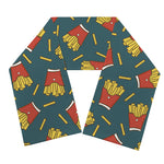 Doodle French Fries Pattern Print Scarf