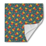 Doodle French Fries Pattern Print Silk Bandana