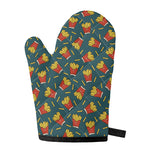 Doodle French Fries Pattern Print Single Oven Mitt