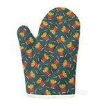 Doodle French Fries Pattern Print Single Oven Mitt