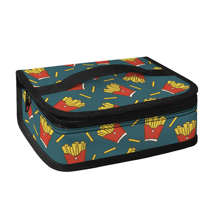 Doodle French Fries Pattern Print Small Lunch Bag