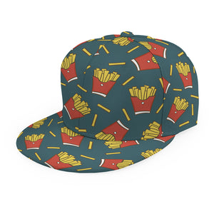 Doodle French Fries Pattern Print Snapback Cap