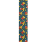 Doodle French Fries Pattern Print Table Runner