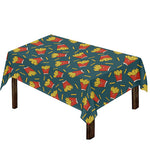 Doodle French Fries Pattern Print Tablecloth