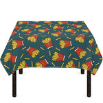 Doodle French Fries Pattern Print Tablecloth