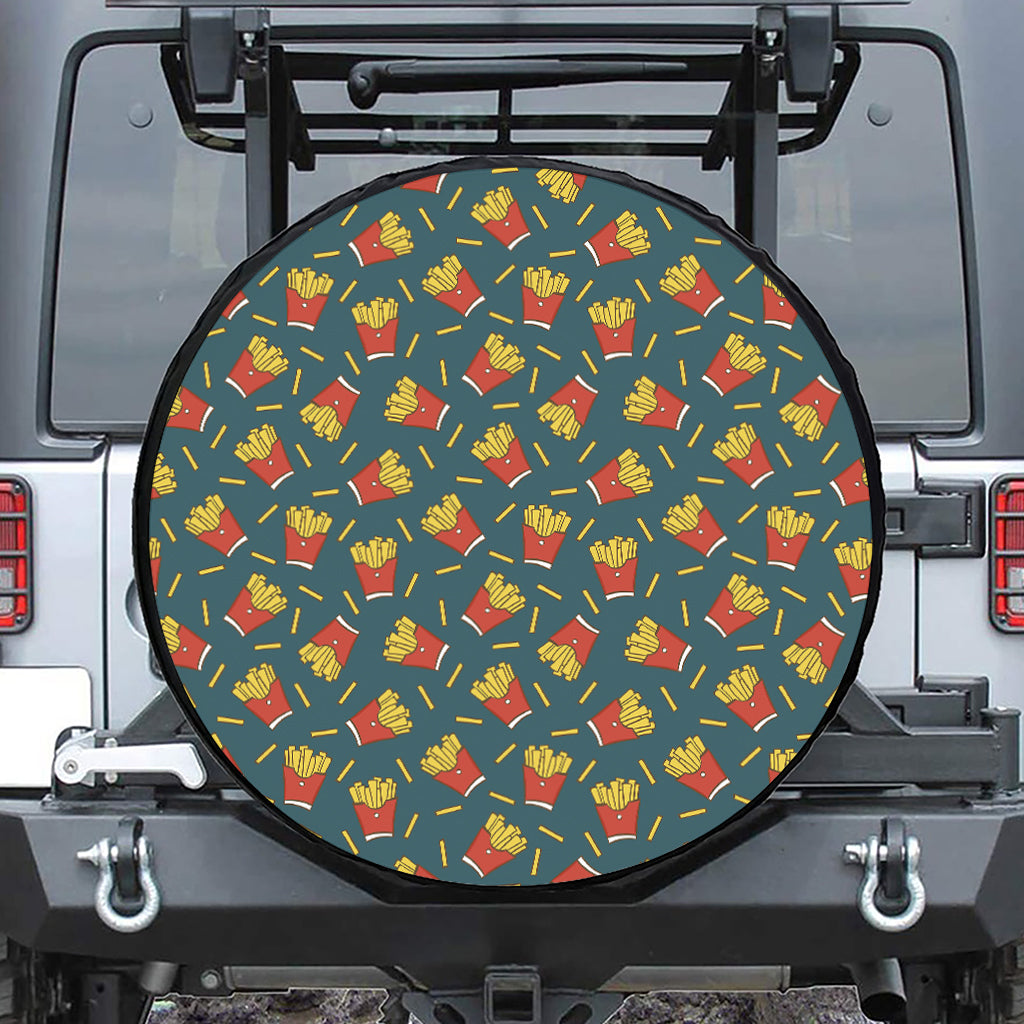 Doodle French Fries Pattern Print Tire Cover