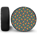 Doodle French Fries Pattern Print Tire Cover