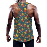 Doodle French Fries Pattern Print Training Tank Top