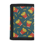 Doodle French Fries Pattern Print Trifold Wallet