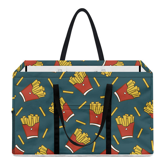 Doodle French Fries Pattern Print Utility Tote Bag