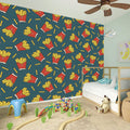 Doodle French Fries Pattern Print Wall Sticker