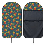 Doodle French Fries Pattern Print Waterproof Car Seat Cover