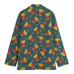 Doodle French Fries Pattern Print Women's Blazer