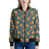 Doodle French Fries Pattern Print Women's Bomber Jacket