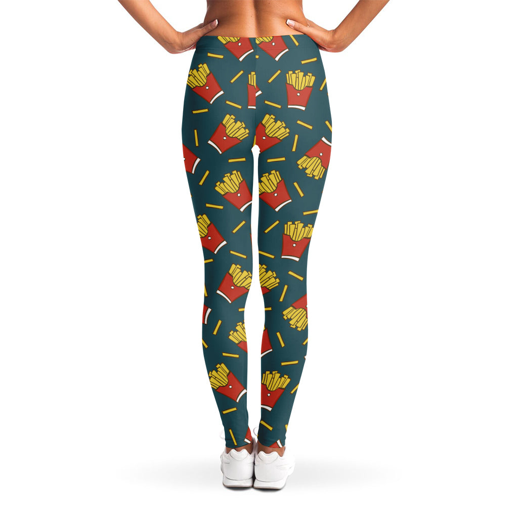 Doodle French Fries Pattern Print Women's Leggings