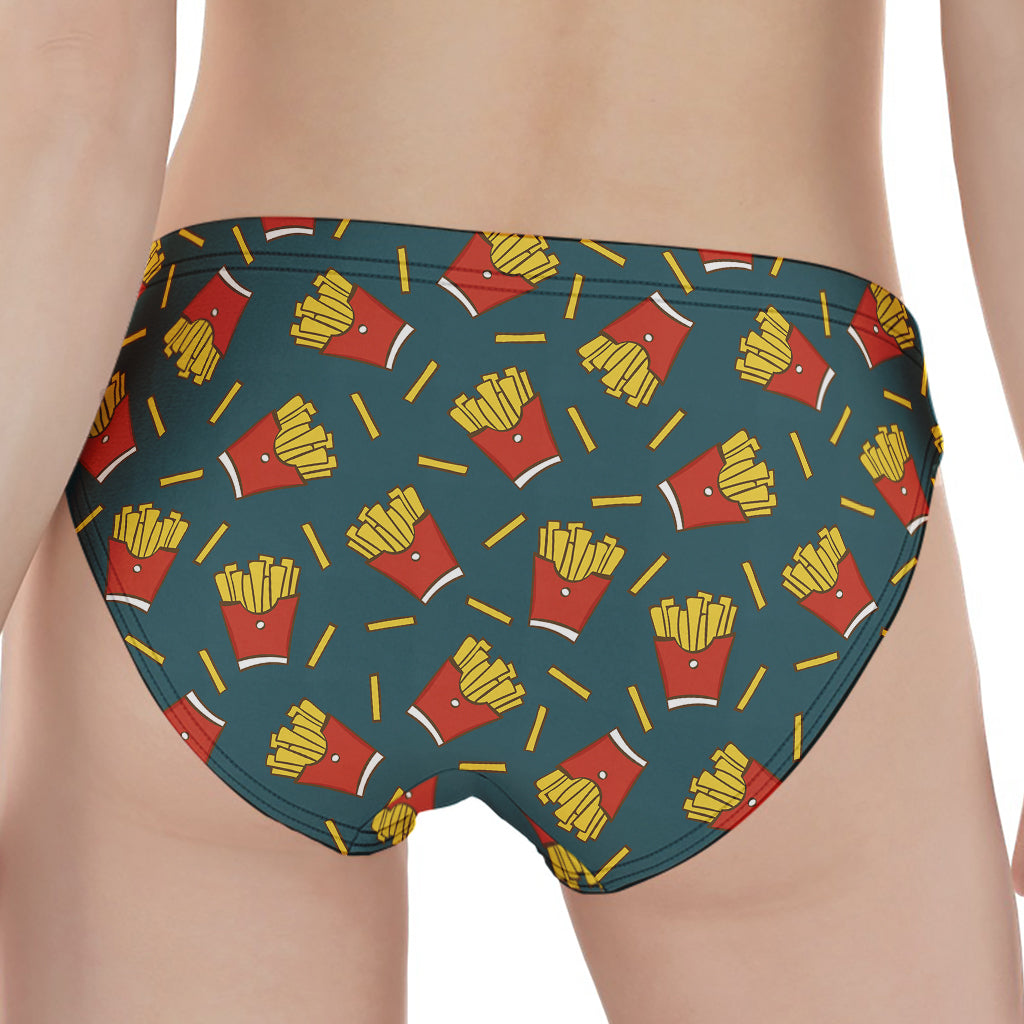 Doodle French Fries Pattern Print Women's Panties