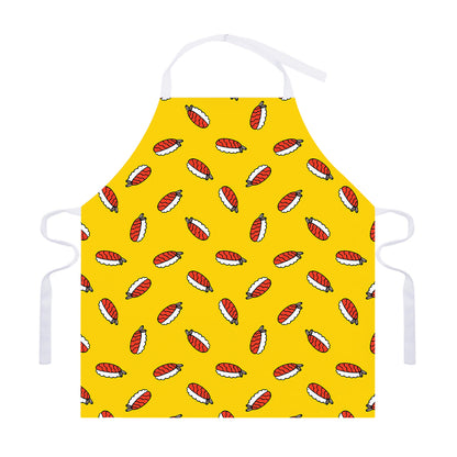 Doodle Japanese Sushi Pattern Print Adjustable Apron