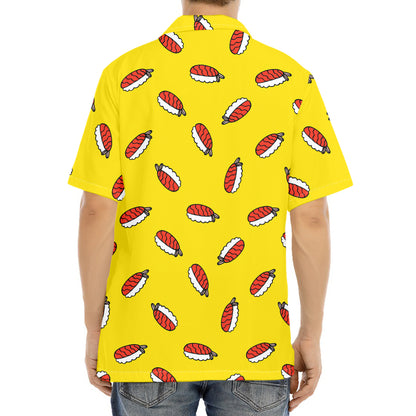 Doodle Japanese Sushi Pattern Print Aloha Shirt