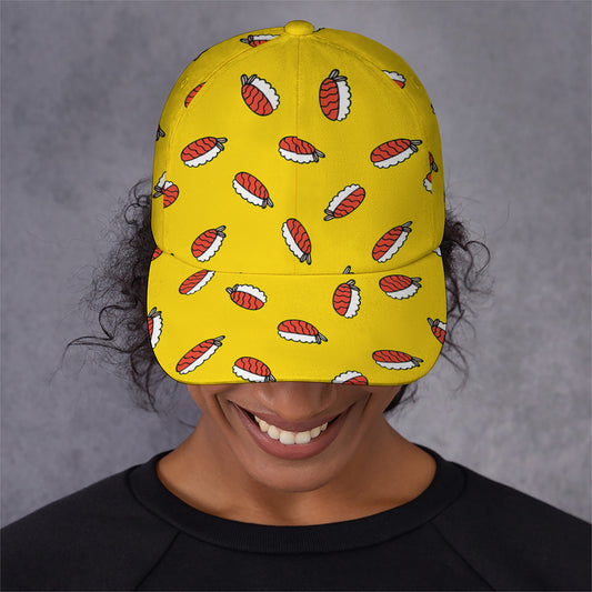 Doodle Japanese Sushi Pattern Print Baseball Cap
