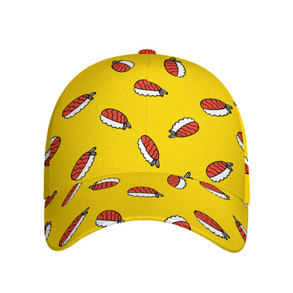 Doodle Japanese Sushi Pattern Print Baseball Cap