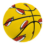 Doodle Japanese Sushi Pattern Print Basketball