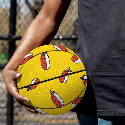 Doodle Japanese Sushi Pattern Print Basketball