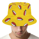 Doodle Japanese Sushi Pattern Print Bucket Hat