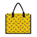 Doodle Japanese Sushi Pattern Print Canvas Tote Bag